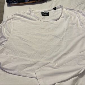 CUTS Curve Hem Long Sleeve White
